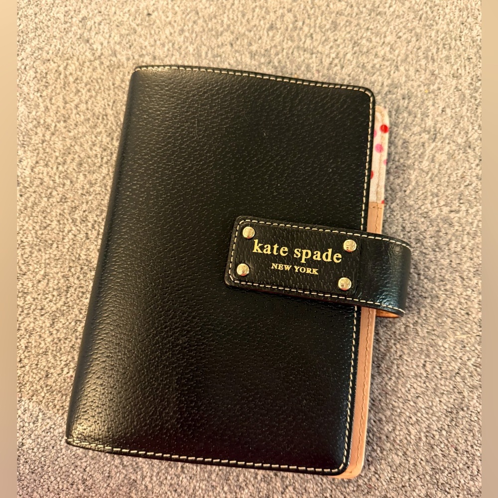 Kate Spade Deborah Snap Planner RARE Black